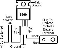 Схема включения l7909cv